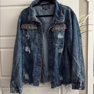 Studded Blue Denim Jacket